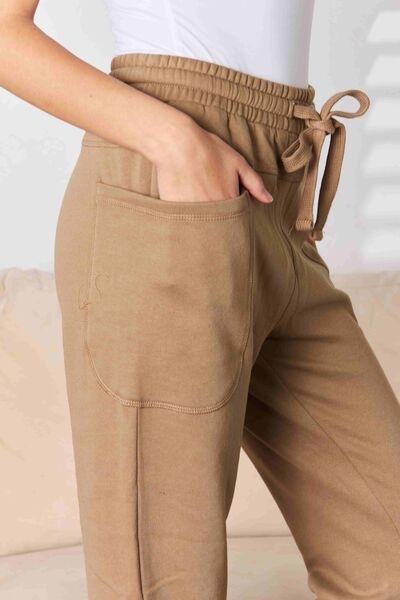 High Rise Relaxed Joggers in Mocha