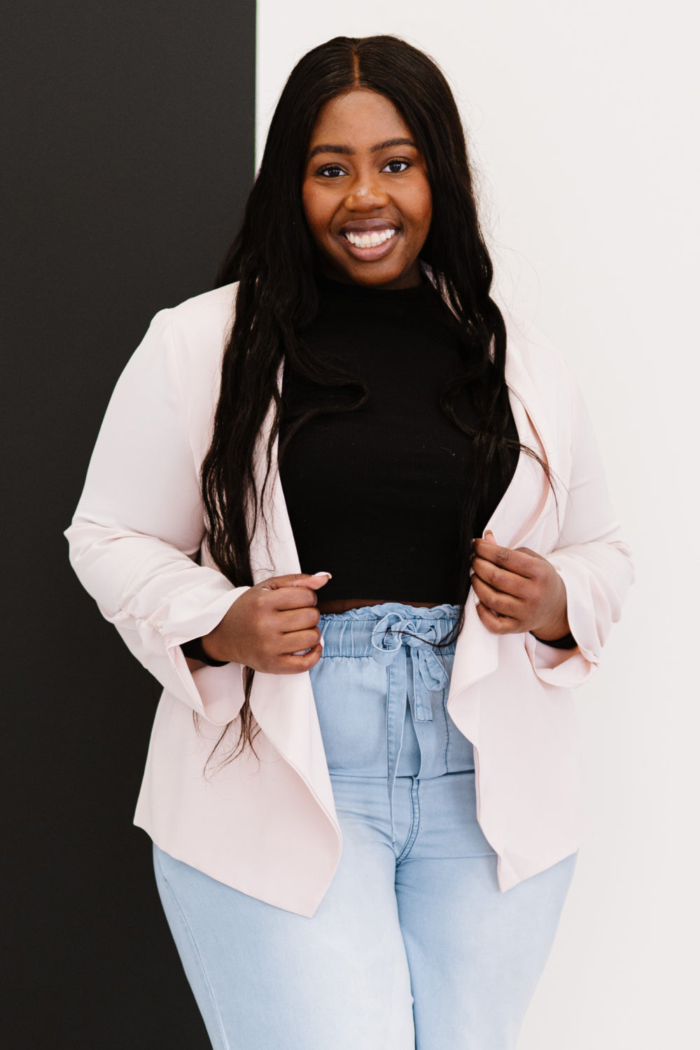 Higher Path Ruched Blazer Jacket