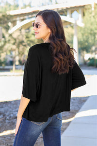 Round Neck Drop Shoulder Top