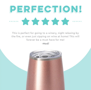 Swig Life™ Shimmer Rose Gold Stemless Flute (6oz)