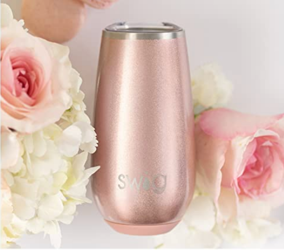 Swig Life™ Shimmer Rose Gold Stemless Flute (6oz)