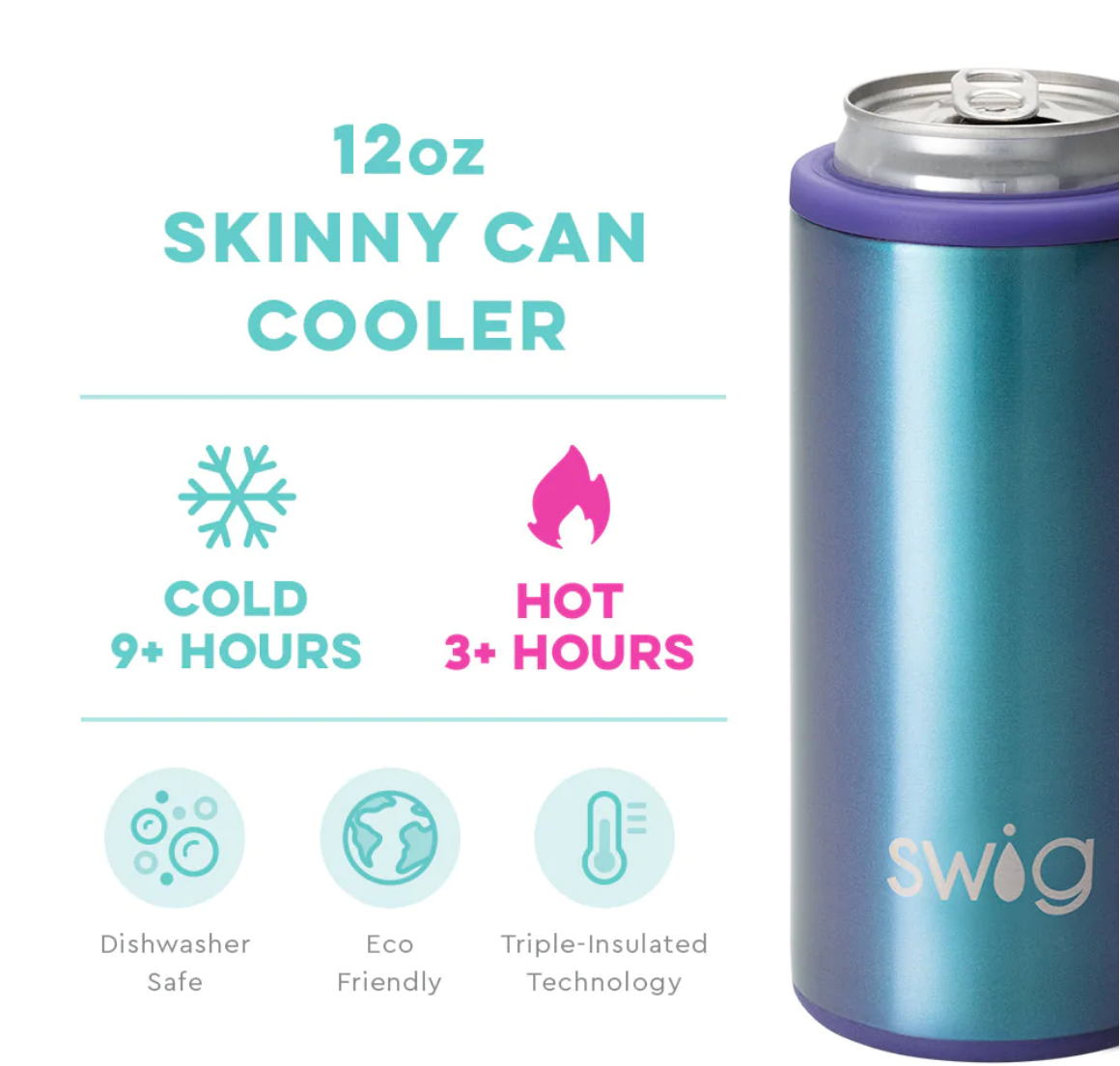 Swig Life™ Shimmer Mermazing Skinny Can Cooler (12oz)