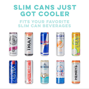 Swig Life™ Black Skinny Can Cooler (12oz)