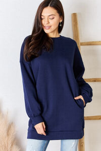 Double Pocket Super Soft Pullover in Navy