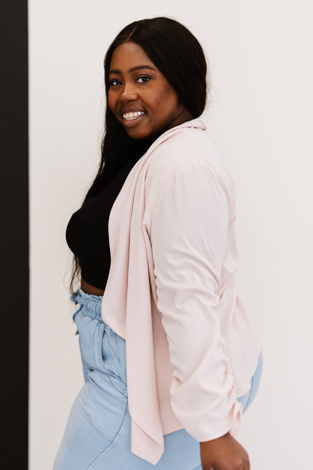 Higher Path Ruched Blazer Jacket