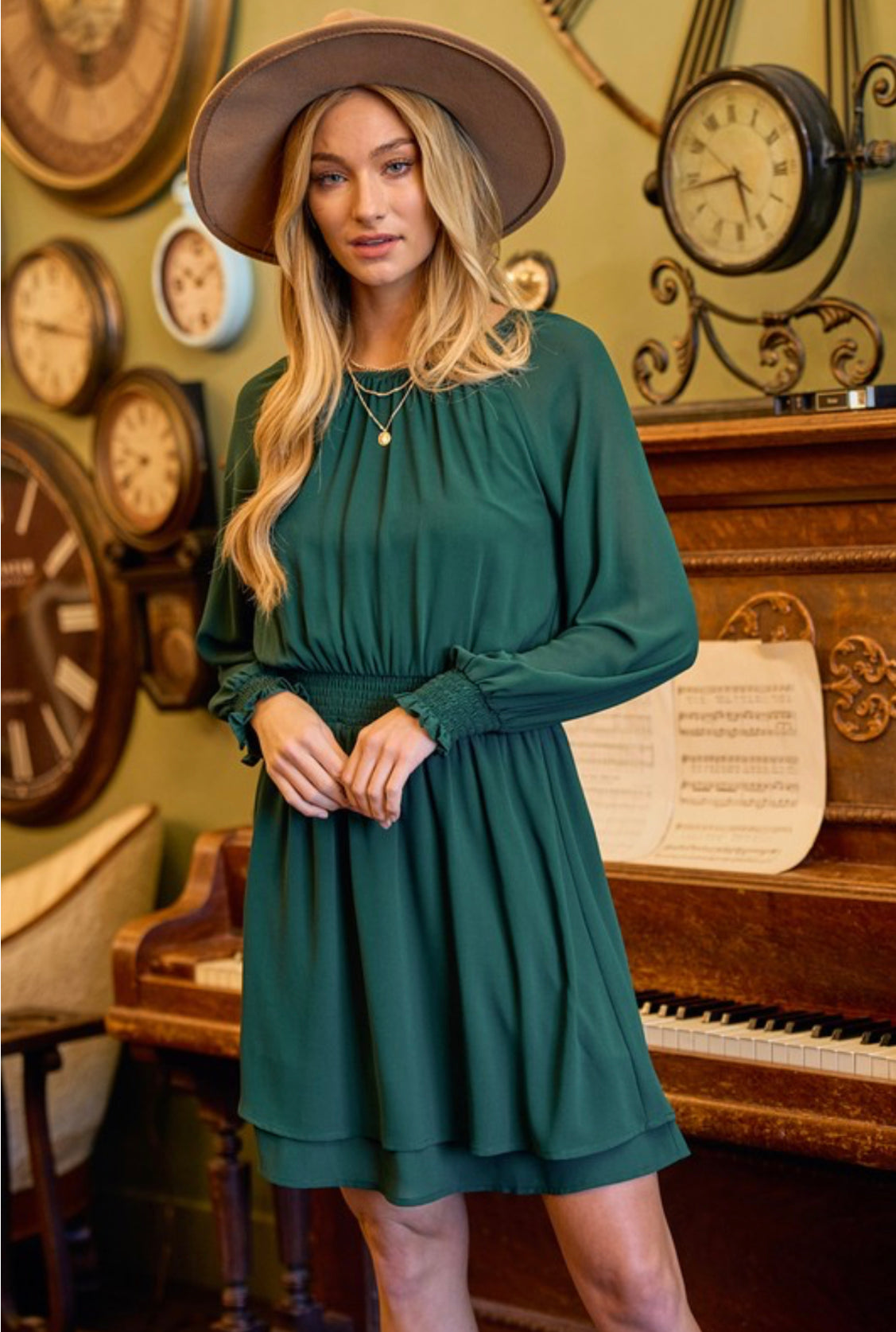 Starry Nights Shirred Dress
