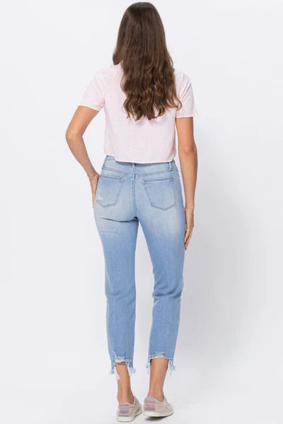 Bobbie Mid-Rise Distressed Boyfriend Jeans