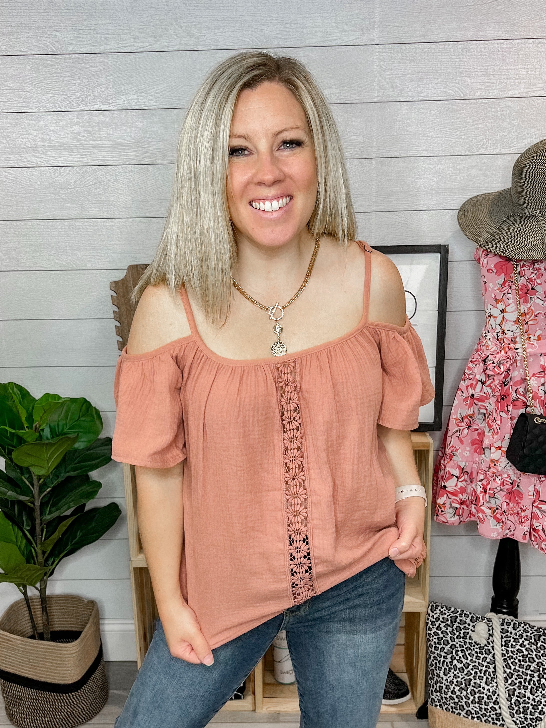 Wild Child Mauve Off Shoulder Top