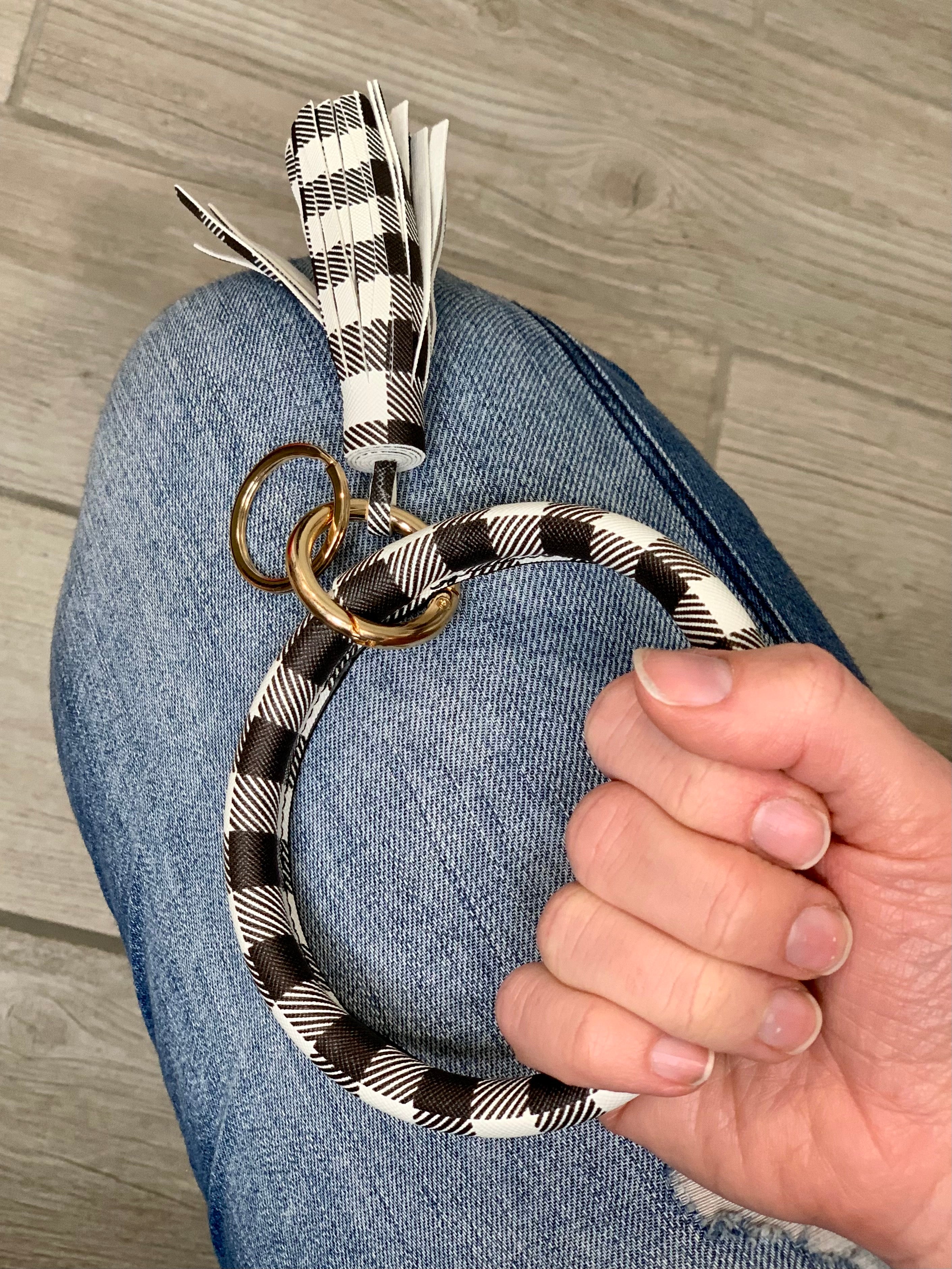 Buffalo Check Bangle Key Ring