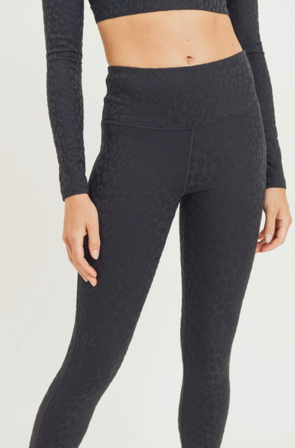 Mono B Blackout Leopard Jacquard Tactel Leggings