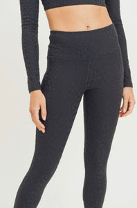 Mono B Blackout Leopard Jacquard Tactel Leggings