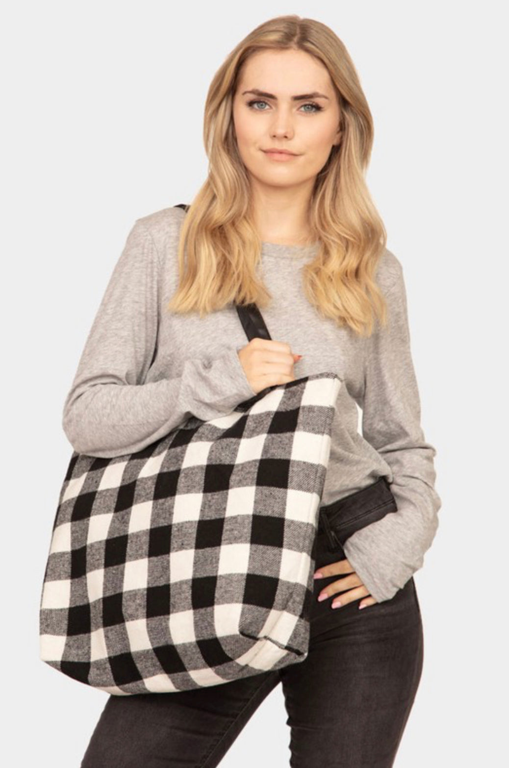 Black Buffalo Check Everyday Tote