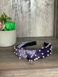 Blair Beaded Velvet Knot Headbands