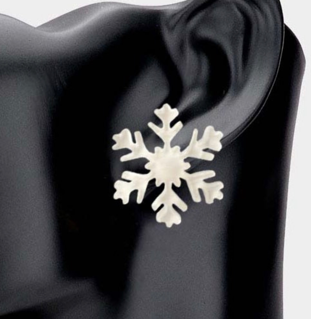 Let It Snow Resin Snowflake Earrings