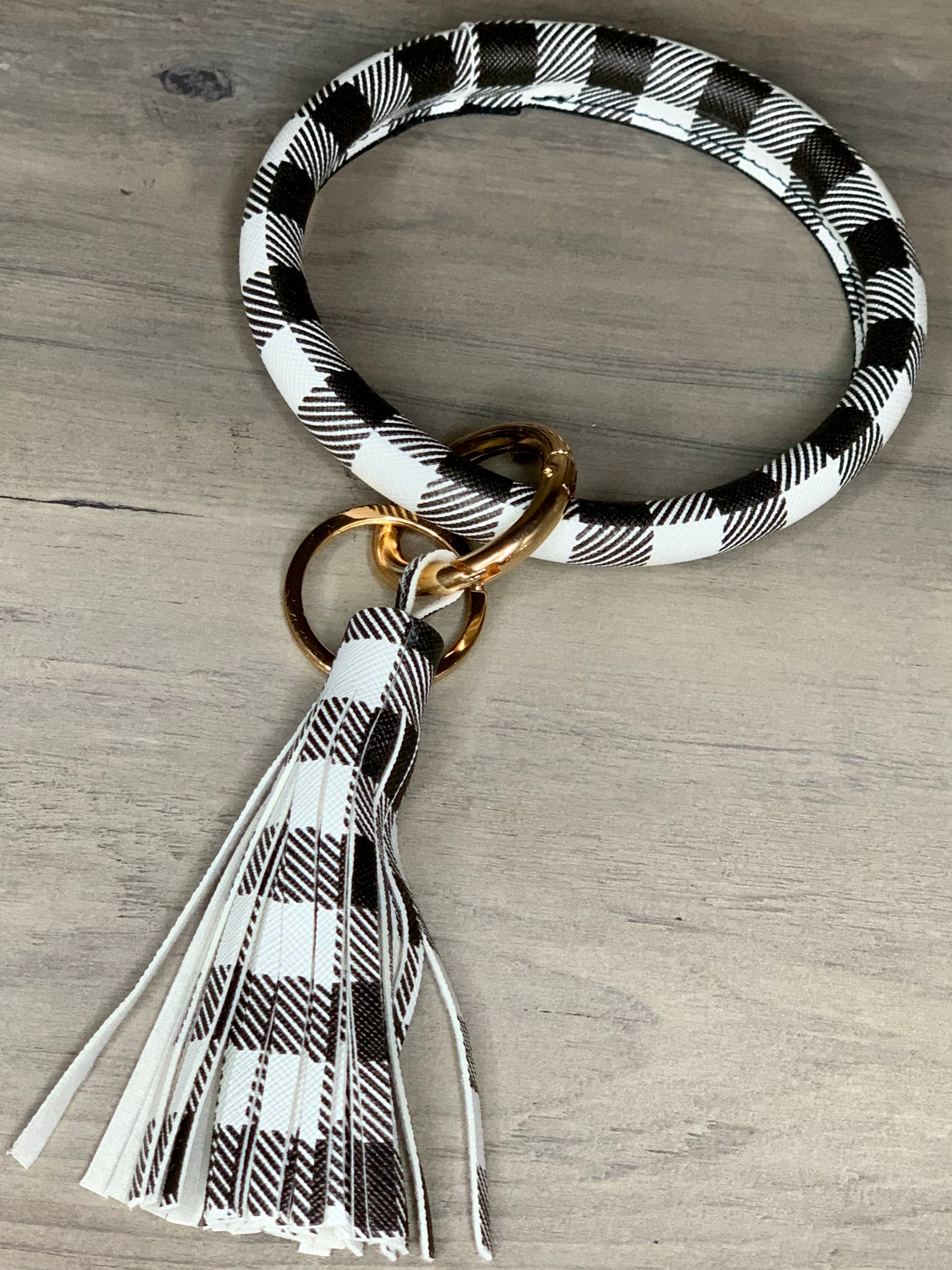 Buffalo Check Bangle Key Ring