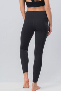 Mono B Black Distressed Yoga Leggings