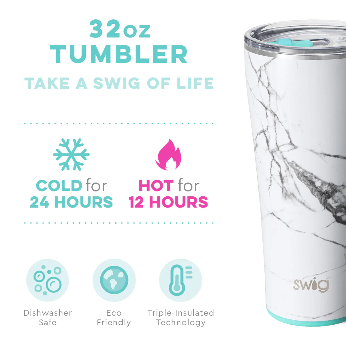 Swig Life™ Marble Slab Tumbler (32oz)