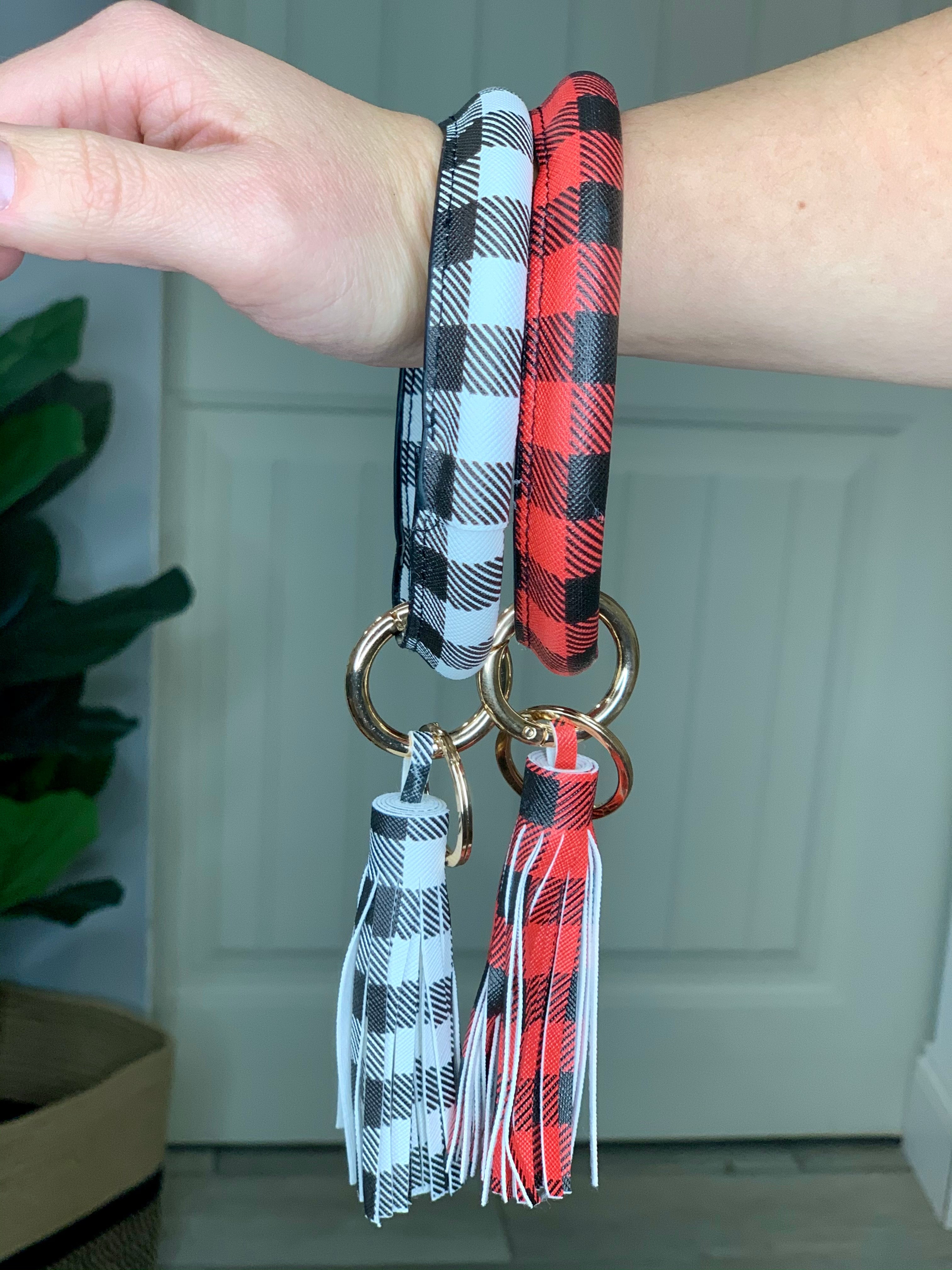 Buffalo Check Bangle Key Ring