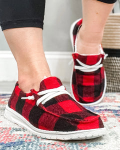 Red Buffalo Check Sneakers