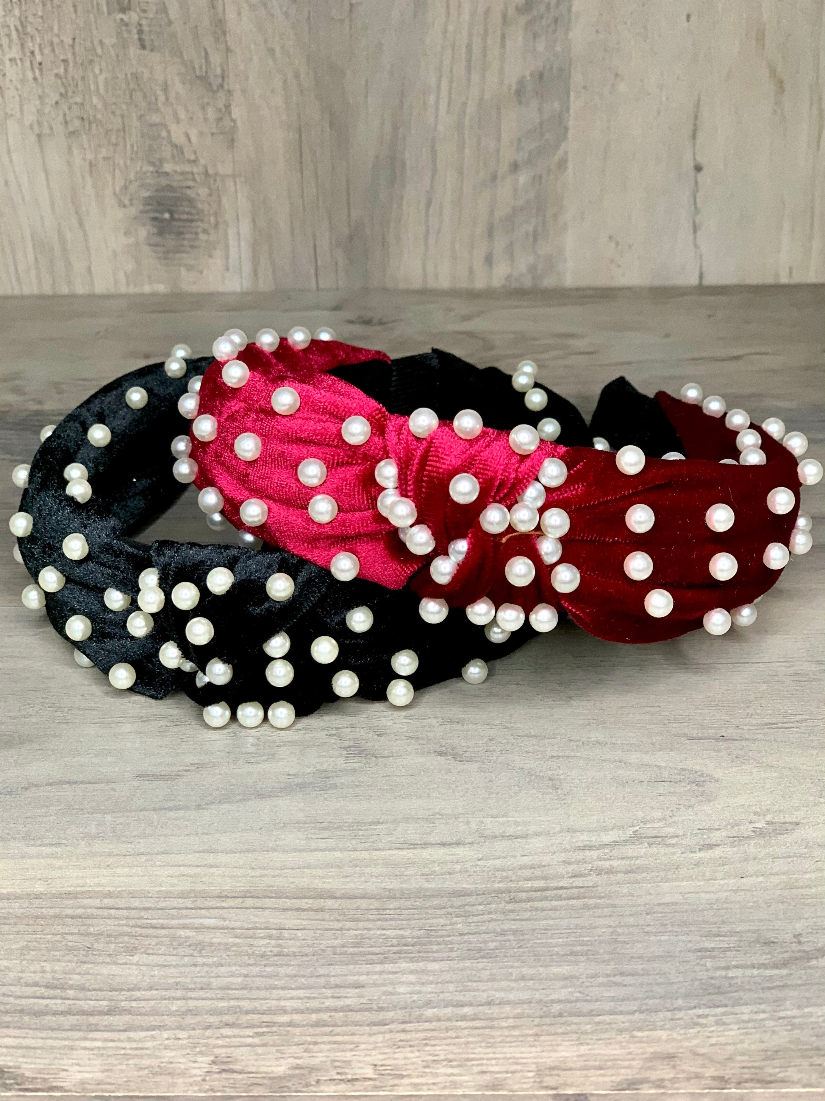 Blair Beaded Velvet Knot Headbands