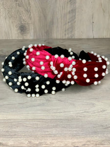 Blair Beaded Velvet Knot Headbands