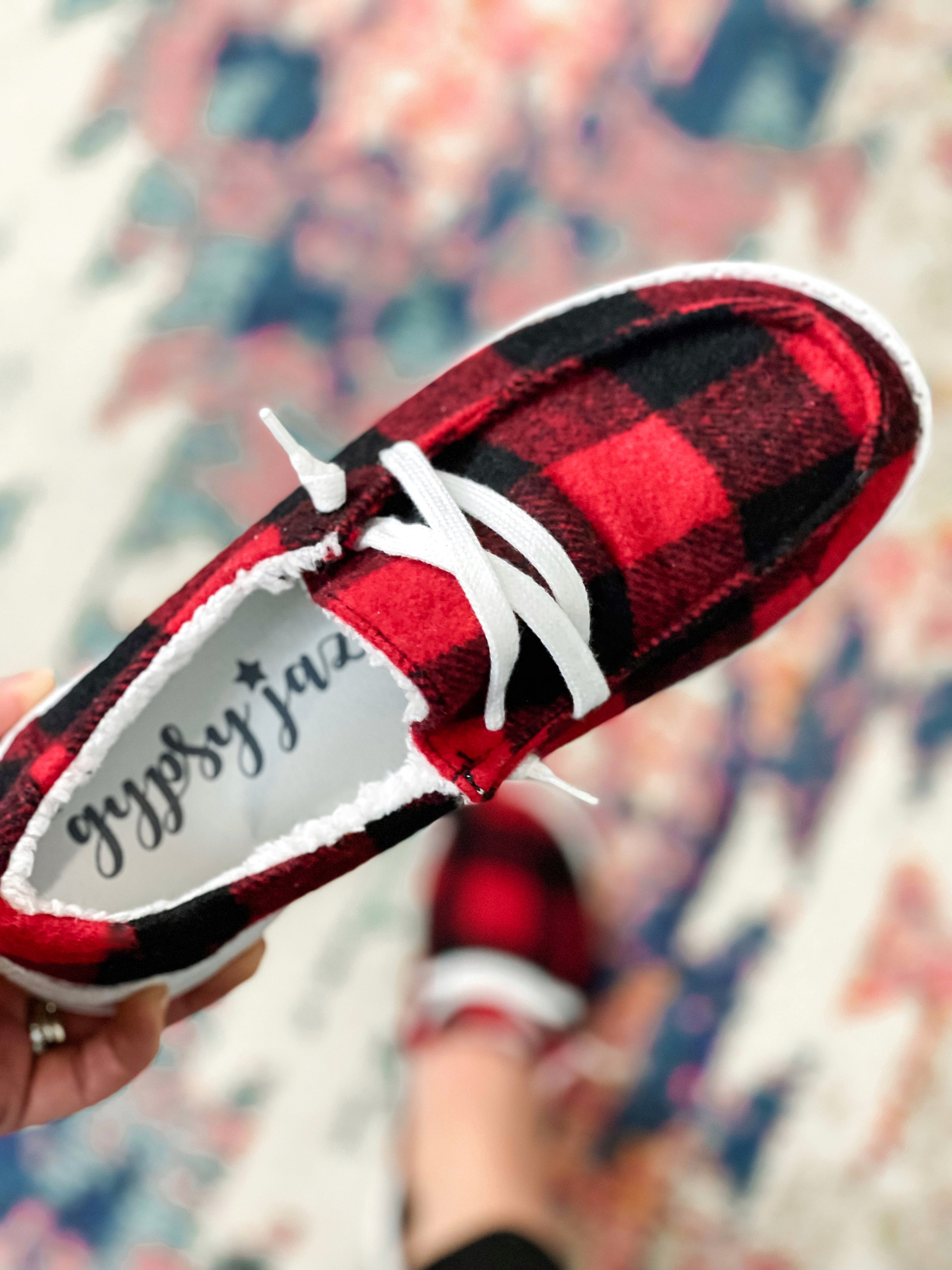 Red Buffalo Check Sneakers