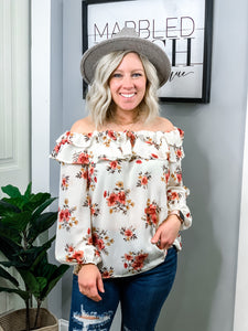 Flowy Floral Off Shoulder Top