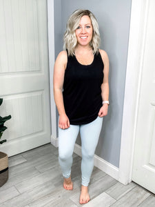 Straighten Up High-Rise Leggings in Sea Foam