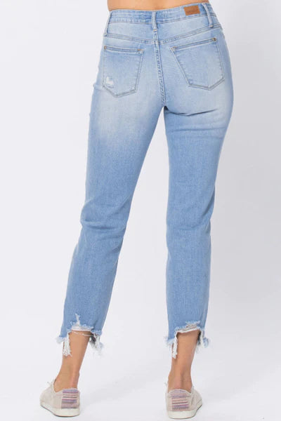 Bobbie Mid-Rise Distressed Boyfriend Jeans