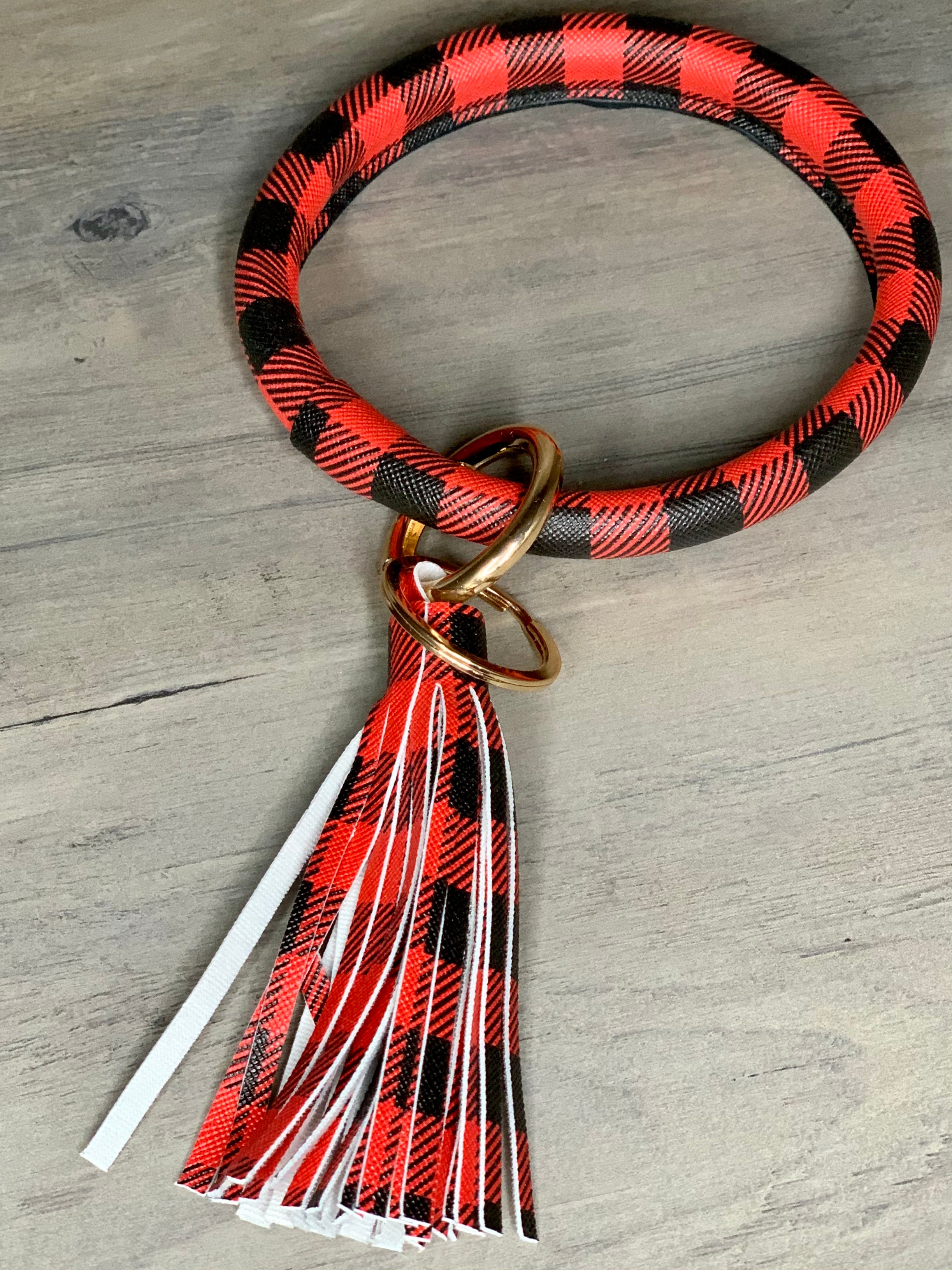 Buffalo Check Bangle Key Ring