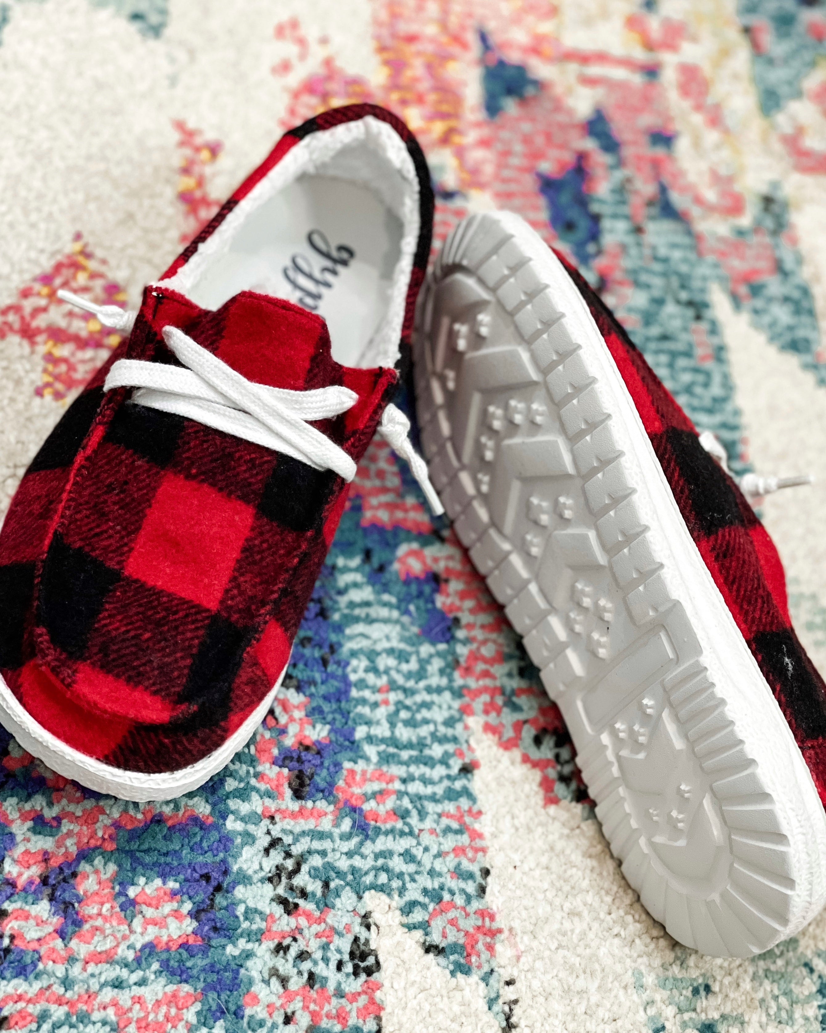 Red Buffalo Check Sneakers