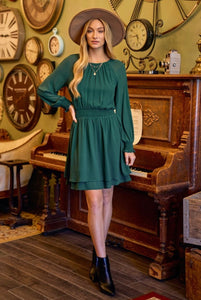 Starry Nights Shirred Dress