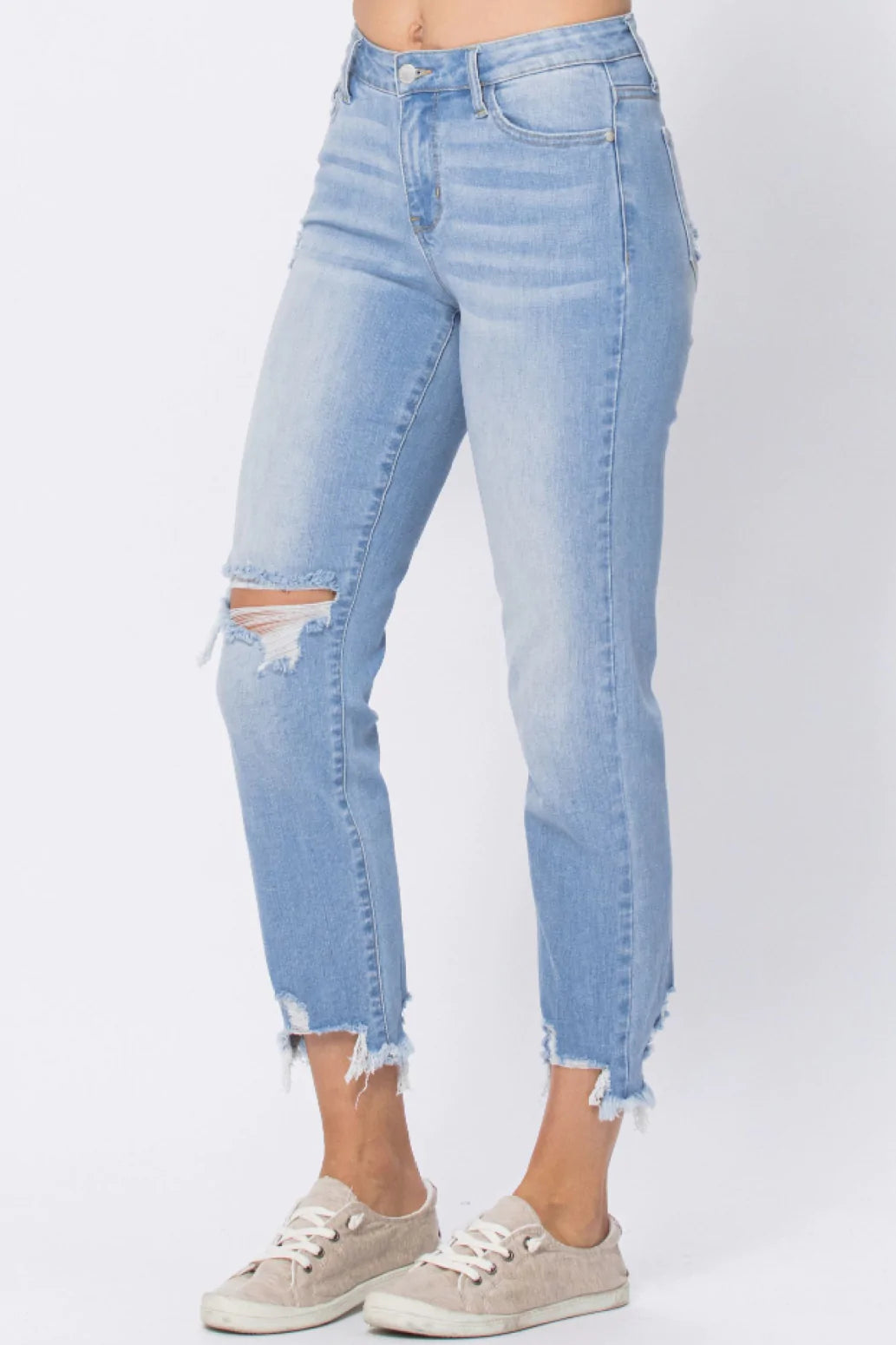 Bobbie Mid-Rise Distressed Boyfriend Jeans