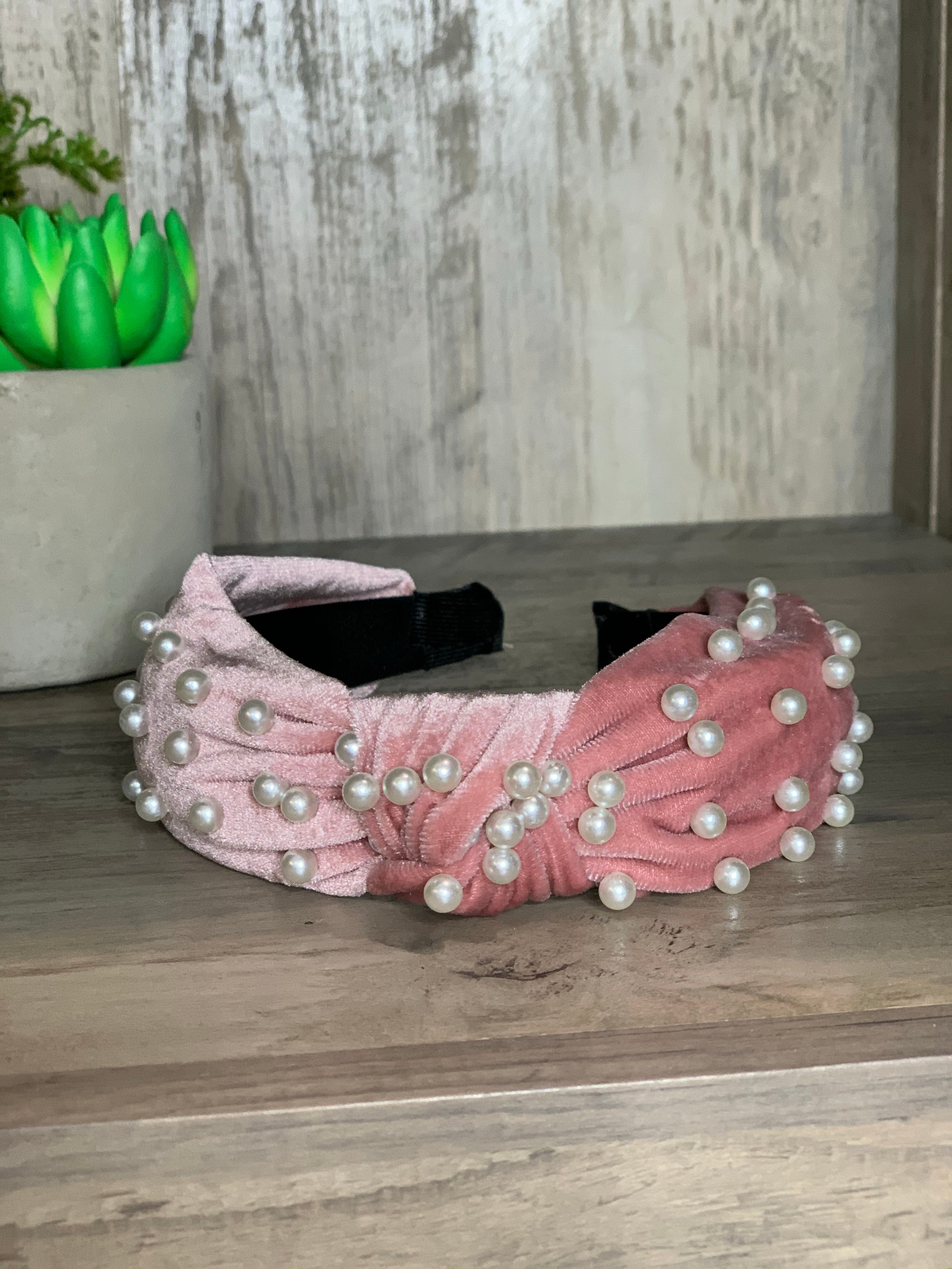 Blair Beaded Velvet Knot Headbands