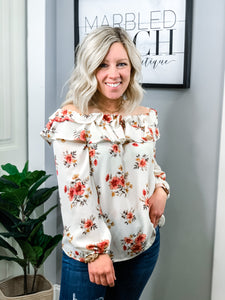 Flowy Floral Off Shoulder Top