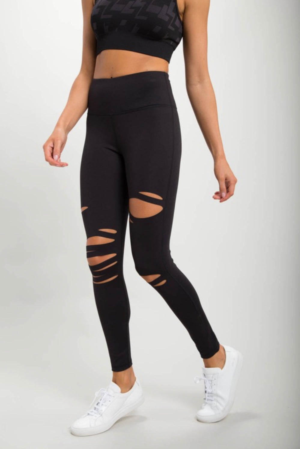 Mono B Black Laser Cut Leggings 2.0