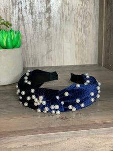 Blair Beaded Velvet Knot Headbands