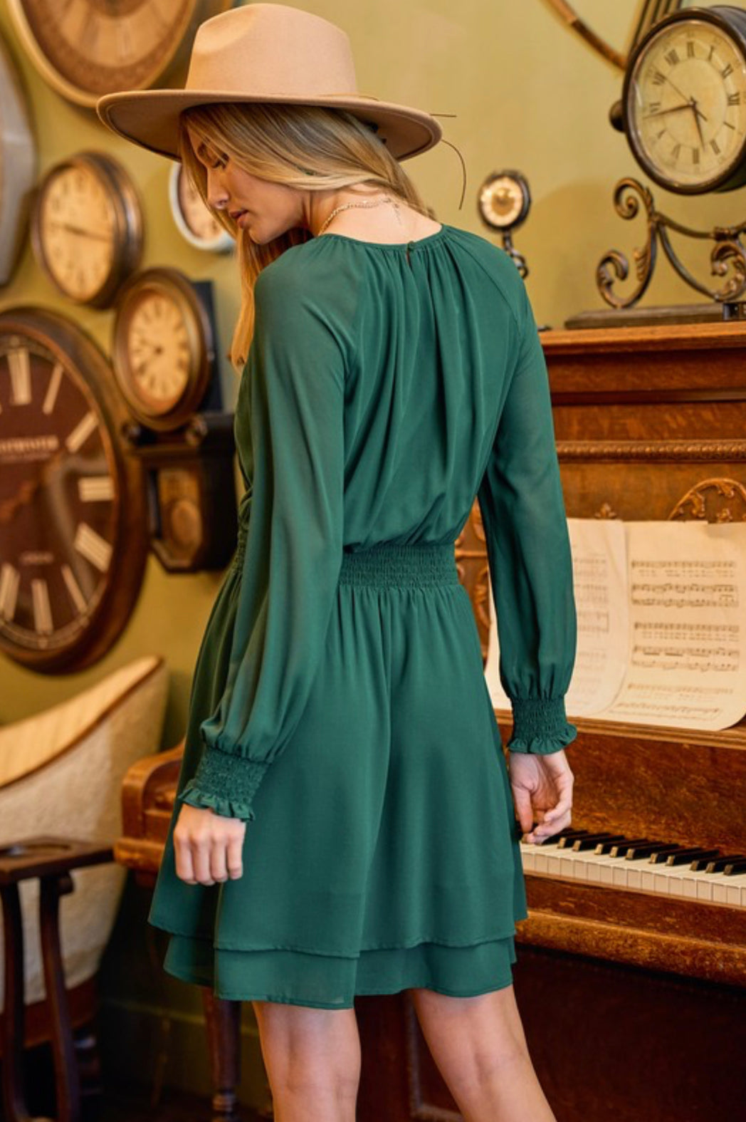 Starry Nights Shirred Dress