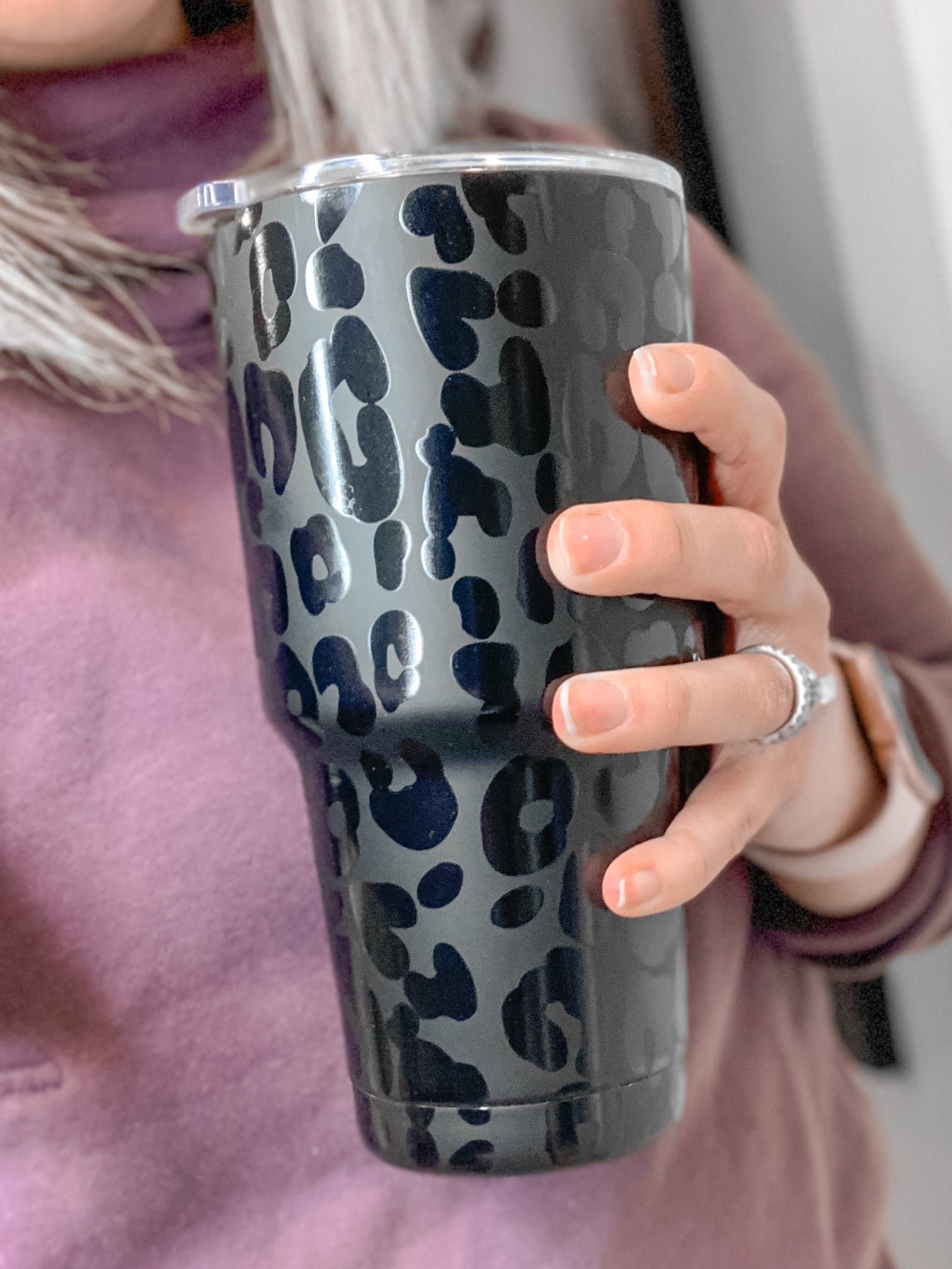 30oz Blackout Leopard Tumbler