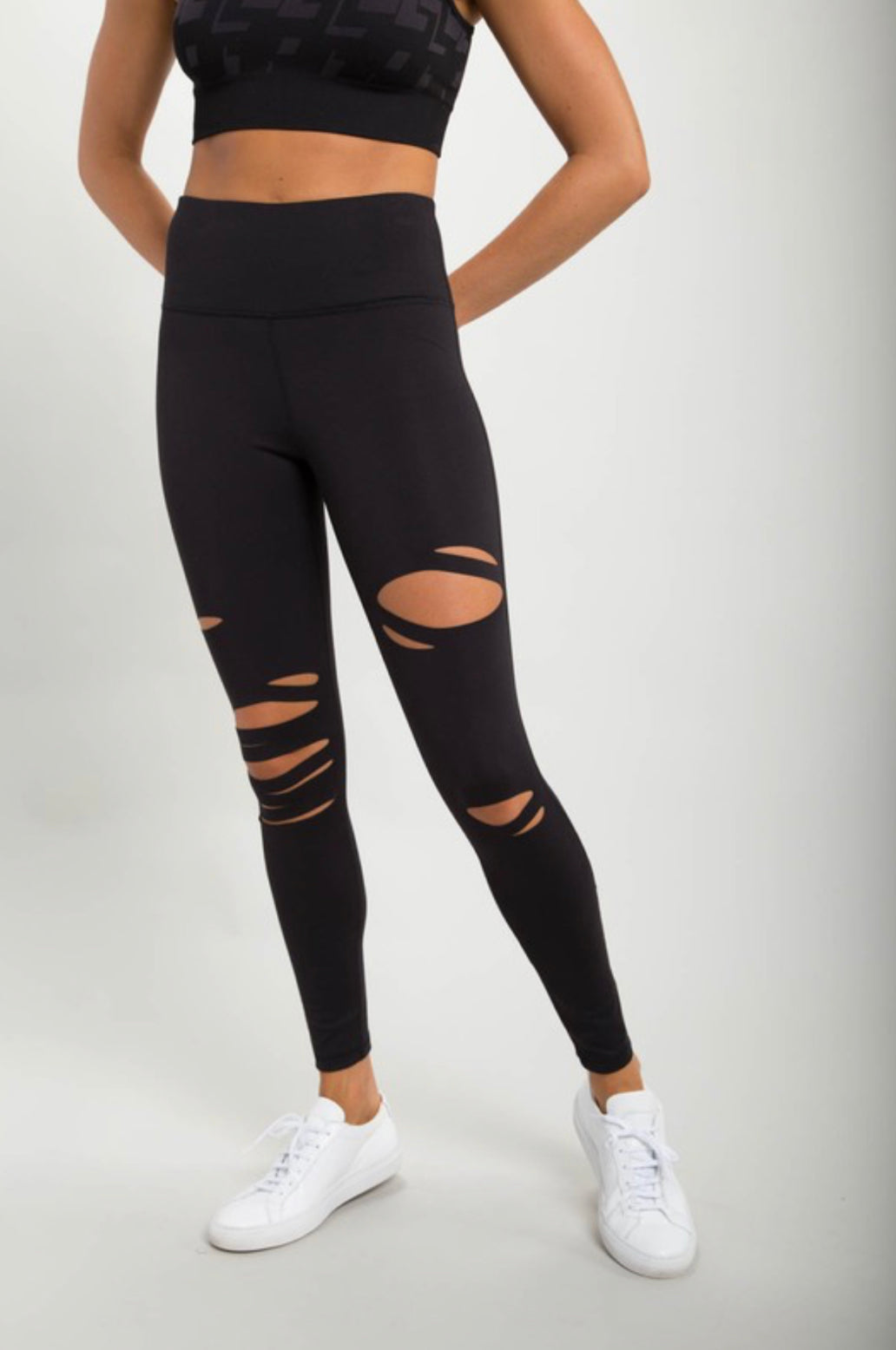 Mono B Black Laser Cut Leggings 2.0