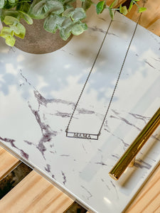 Mama Block Necklace