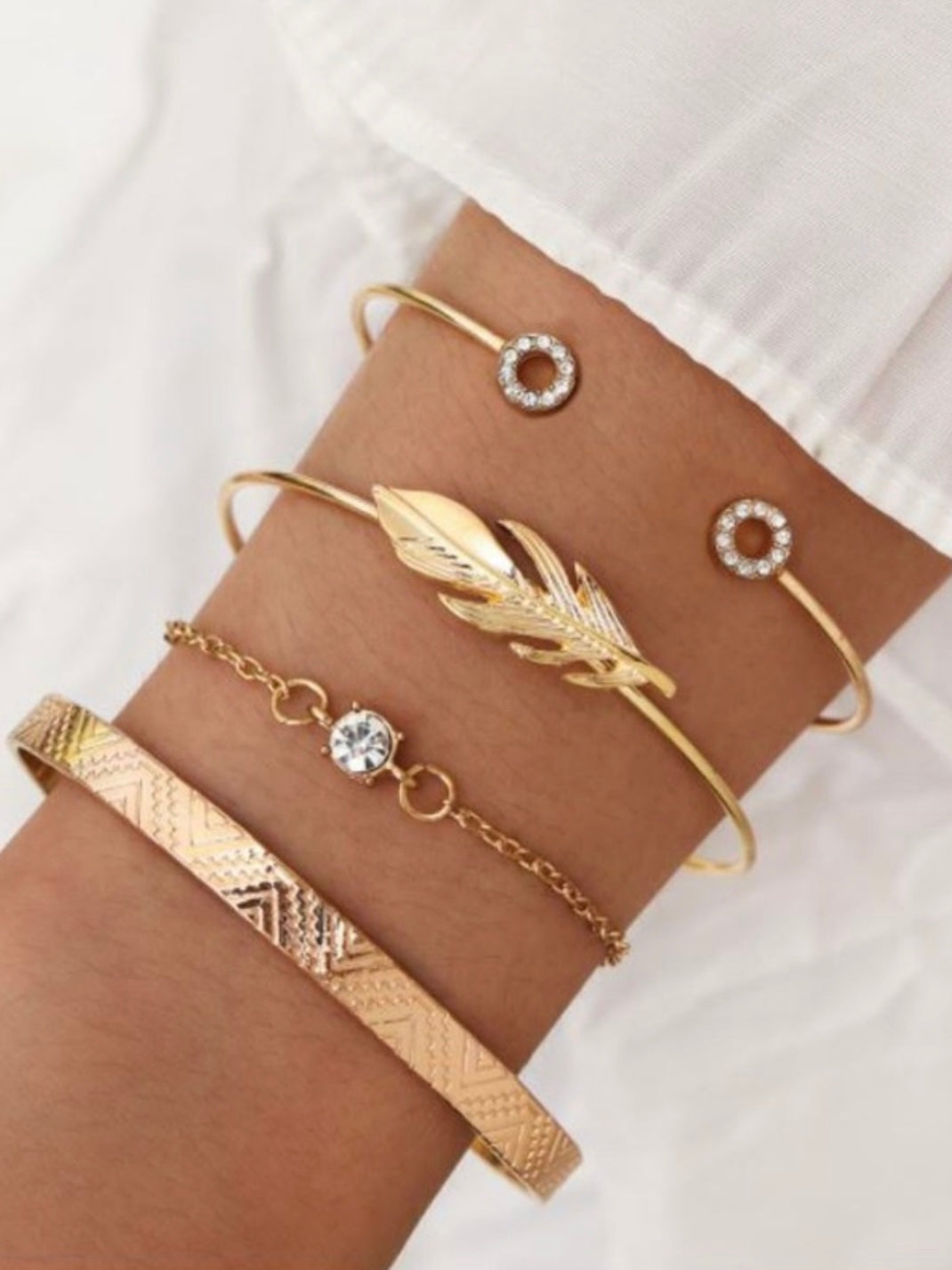 Light as a Feather Bracelet Stack