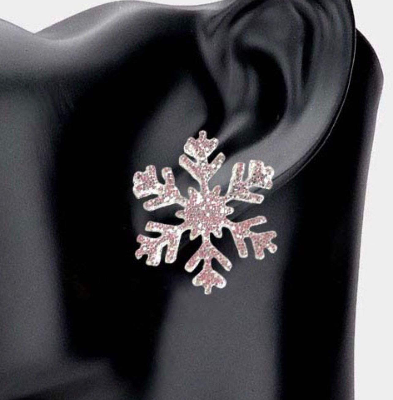 Let It Snow Resin Snowflake Earrings