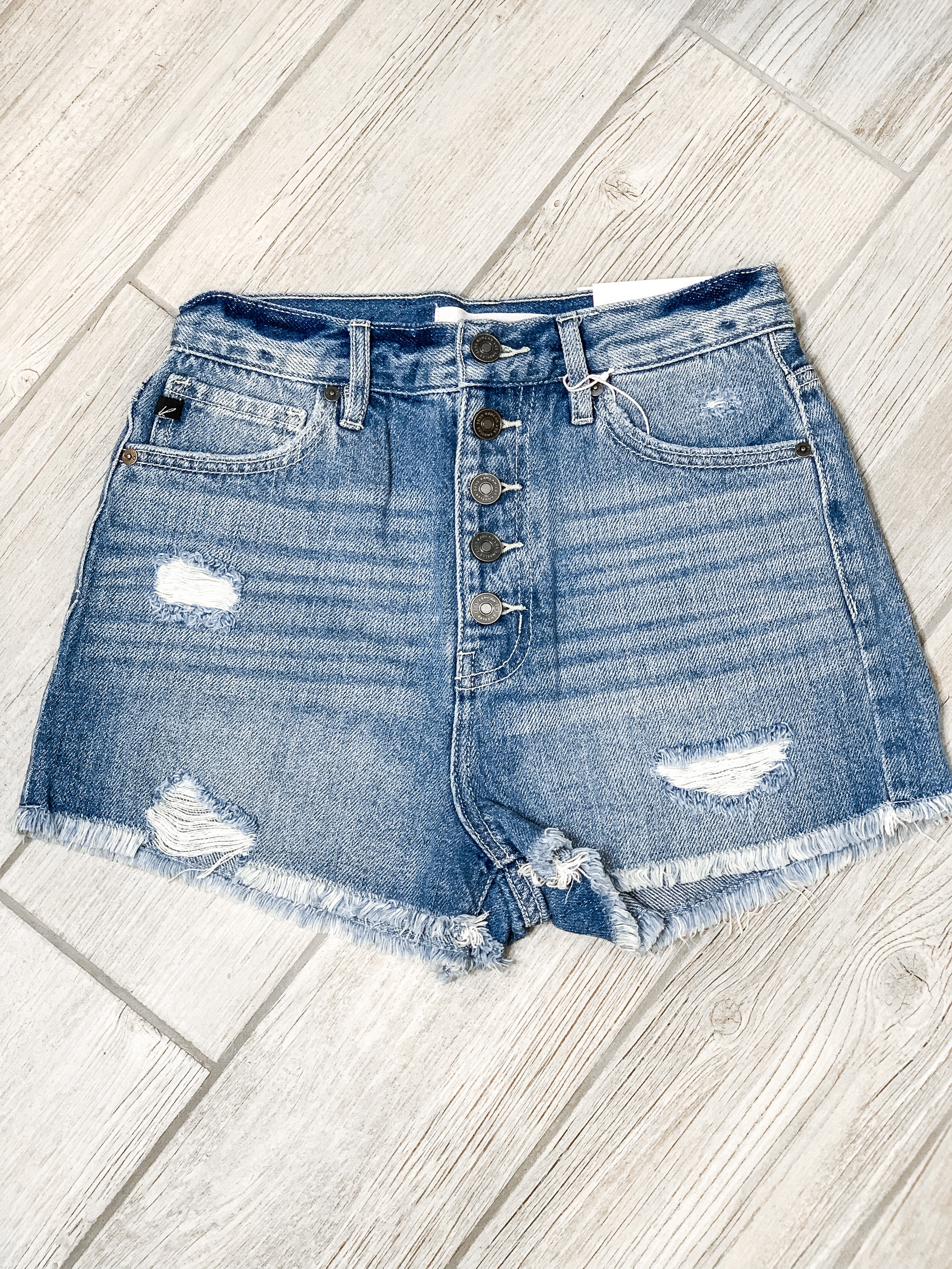 Nova High Rise Button Fly KanCan Shorts