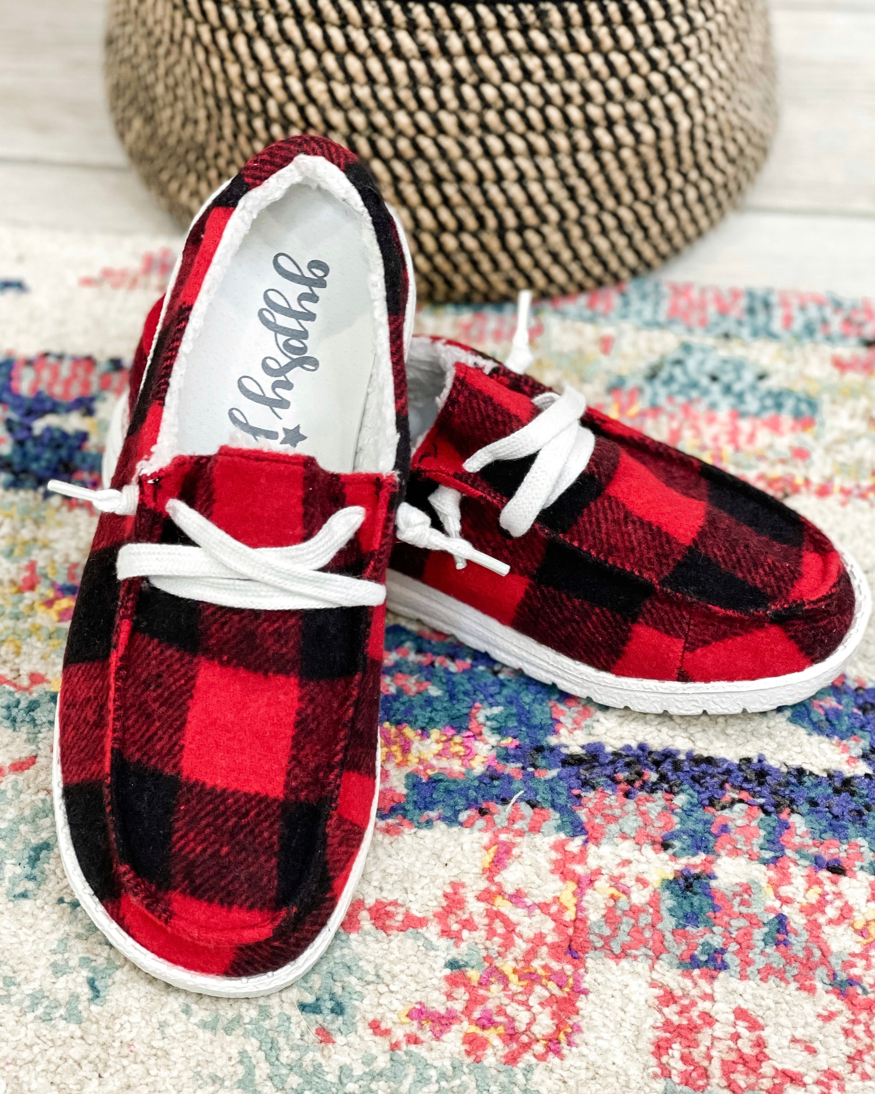 Red Buffalo Check Sneakers