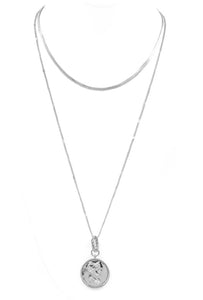 Layered Metal Coin Necklace