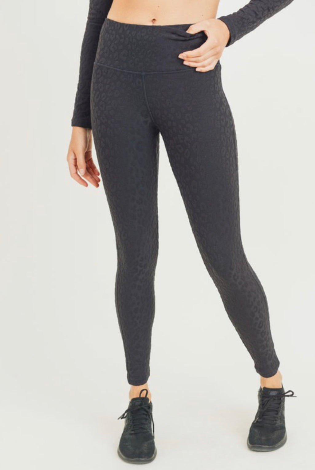 Mono B Blackout Leopard Jacquard Tactel Leggings