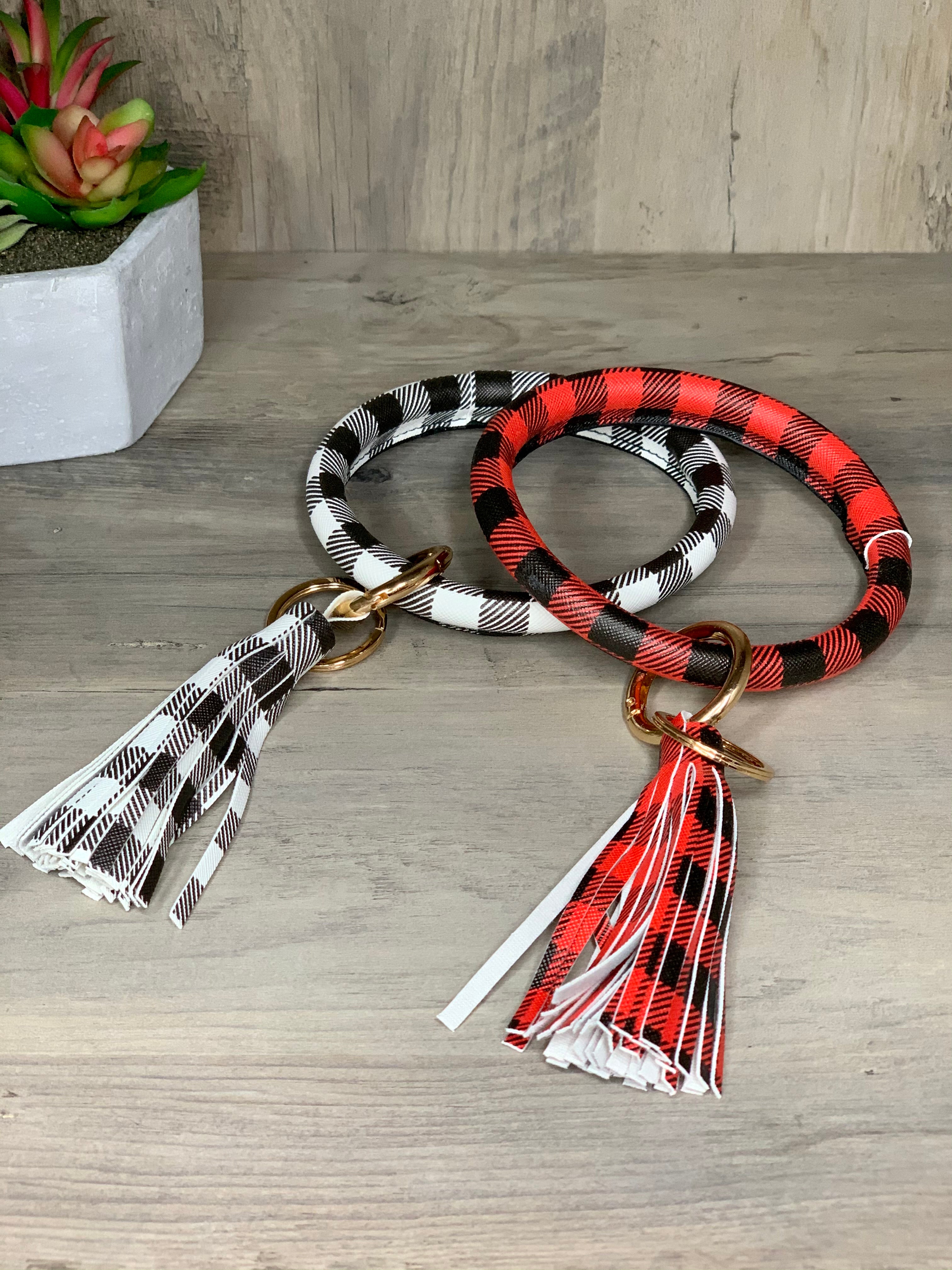 Buffalo Check Bangle Key Ring