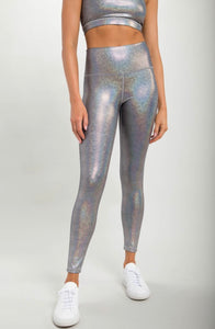 Mono B Holographic Glitter High Waisted Leggings