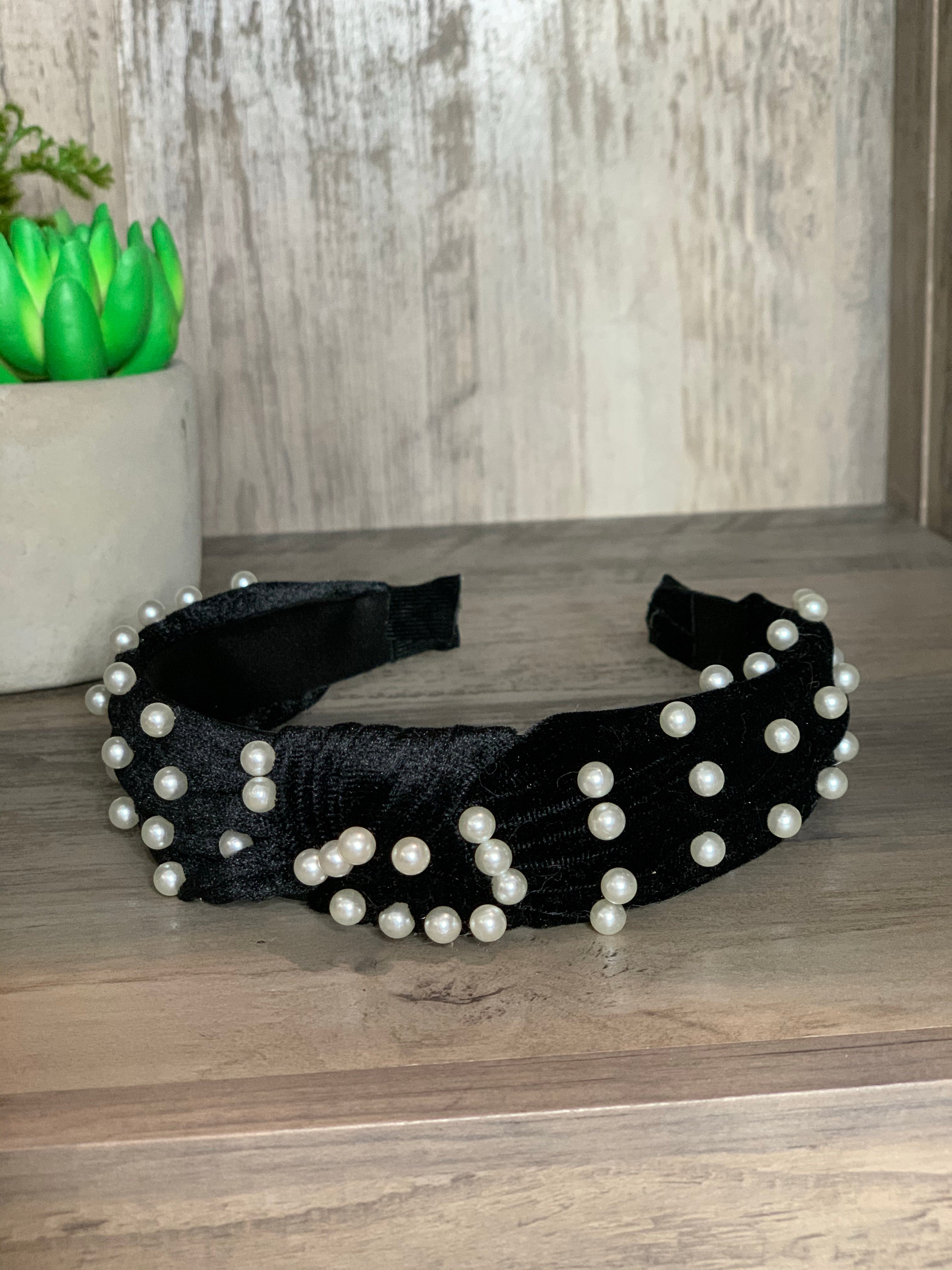 Blair Beaded Velvet Knot Headbands